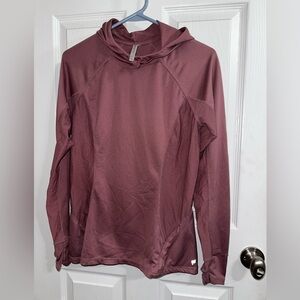 Fabletics Alecia pullover with hoodie long sleeve with thumb holes.